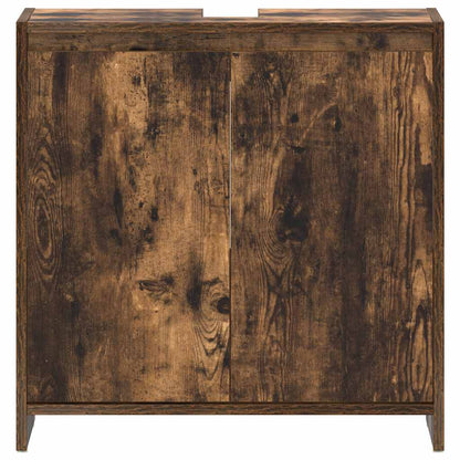 Armadietto Bagno Rovere Fumo 60x33x60 cm in Legno Multistrato