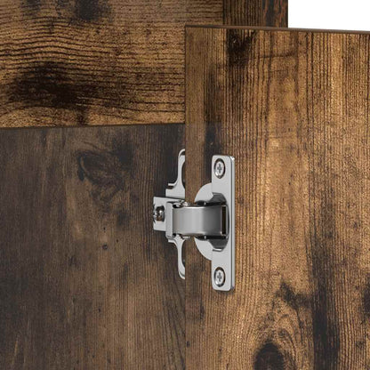 Armadietto Bagno Rovere Fumo 60x33x60 cm in Legno Multistrato