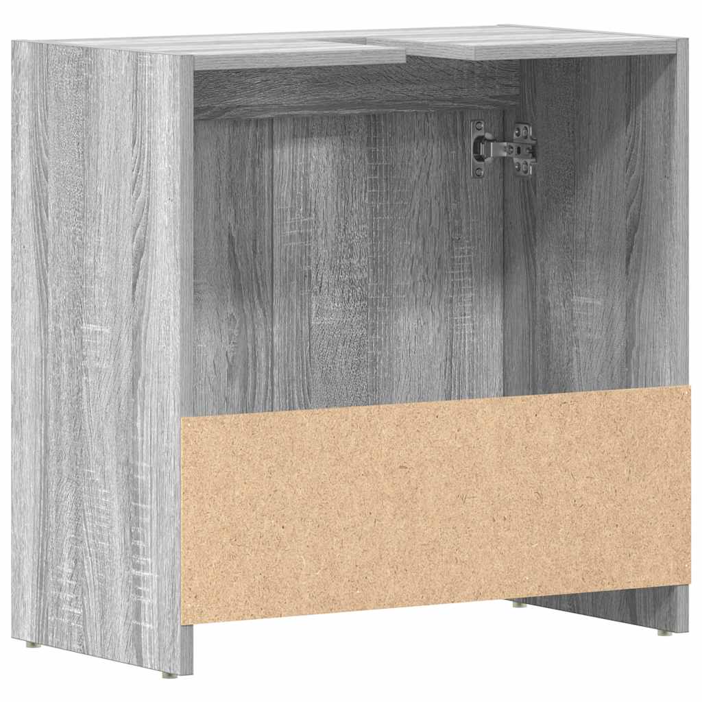 Armadietto Bagno Grigio Sonoma 60x33x60 cm in Legno Multistrato