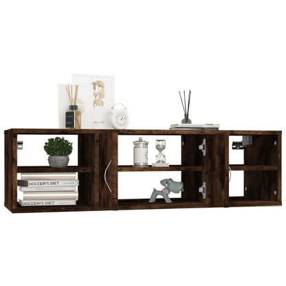 Mensola a Muro Rovere Fumo 102x30x29 cm Legno Multistrato