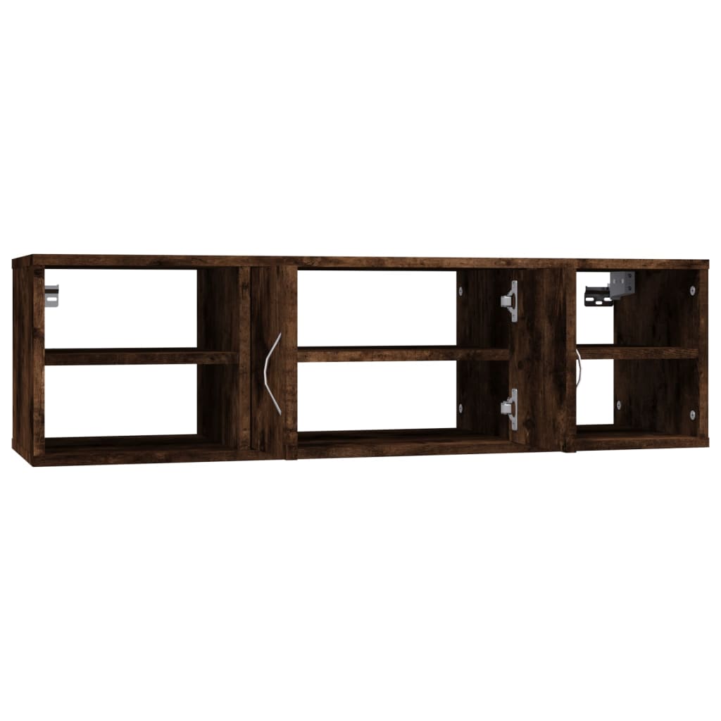 Mensola a Muro Rovere Fumo 102x30x29 cm Legno Multistrato