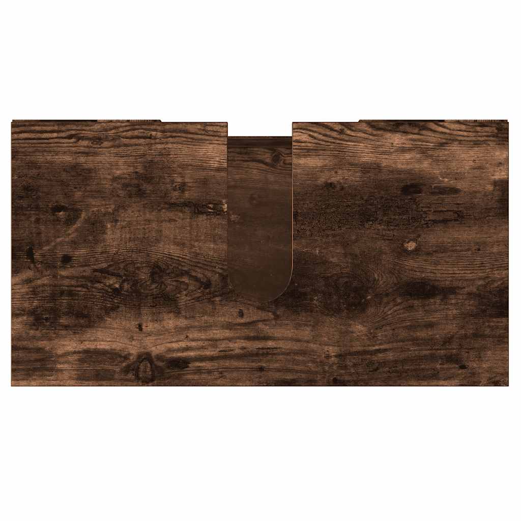 Armadietto Bagno Rovere Fumo 60x32x53,5 cm in Legno Multistrato