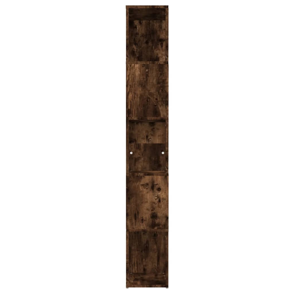 Libreria Rovere Fumo 45x24x160 cm in Legno Multistrato | homemem39