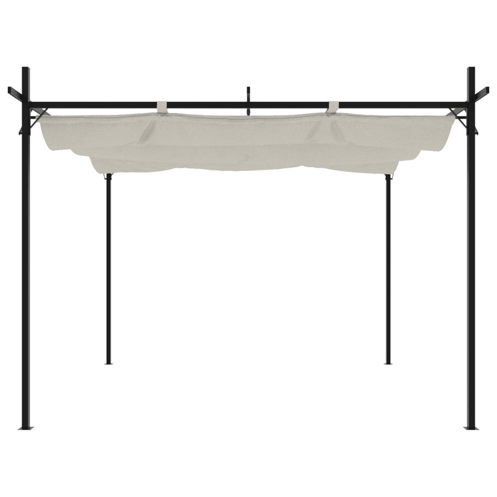 Pergola con Tetto Retrattile Crema 295x292x230 cm | homemem39