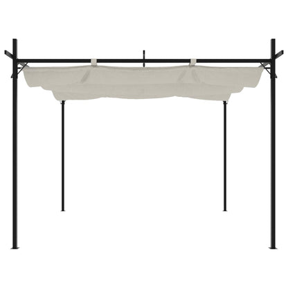 Pergola con Tetto Retrattile Crema 295x292x230 cm | homemem39