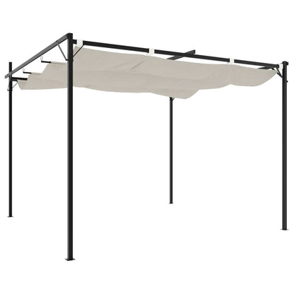 Pergola con Tetto Retrattile Crema 295x292x230 cm | homemem39