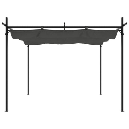 Pergola con Tetto Retrattile Antracite 295x292x230 cm - homemem39