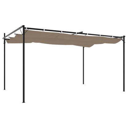 Pergola con Tetto Retrattile Tortora 395x292x230 cm | homemem39