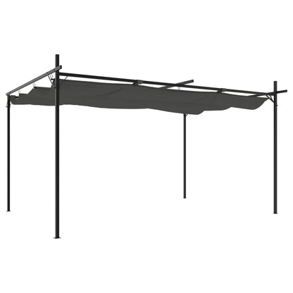 Pergola con Tetto Retrattile Antracite 395x292x230 cm | homemem39