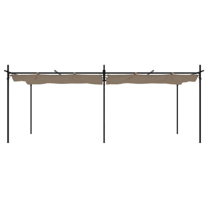 Pergola con Tetto Retrattile Tortora 589x292x230 cm | homemem39
