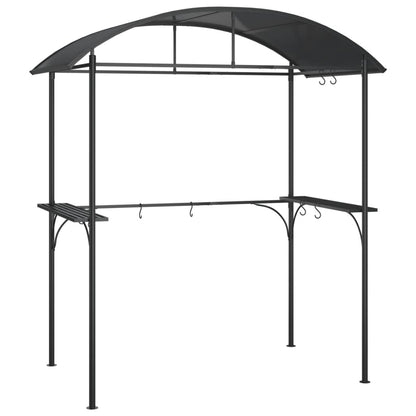 Gazebo Barbecue Ripiani Laterali Antracite 220x115x230 Acciaio | homemem39