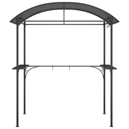 Gazebo Barbecue Ripiani Laterali Antracite 220x115x230 Acciaio | homemem39