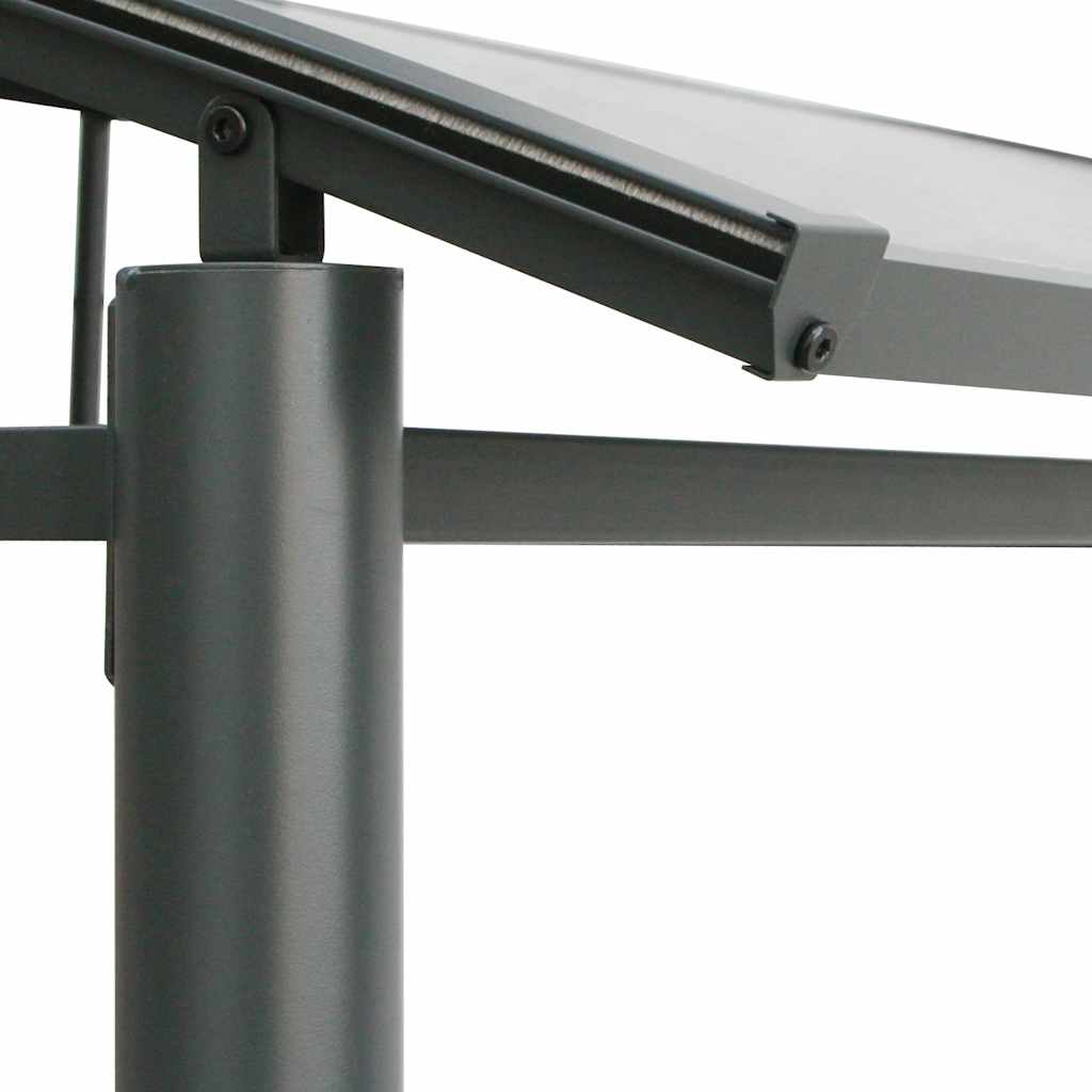 Gazebo Barbecue Ripiani Laterali Antracite 210x114x230 Acciaio | homemem39