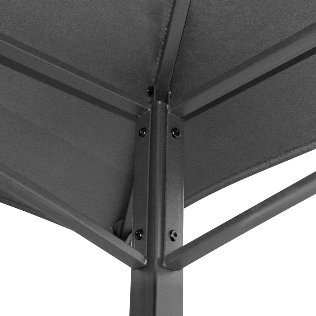 Gazebo Barbecue Ripiani Laterali Antracite 240x150x243 Acciaio | homemem39