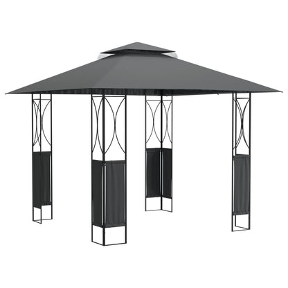 Gazebo con Tetto Antracite 300x300x270 cm Acciaio | homemem39