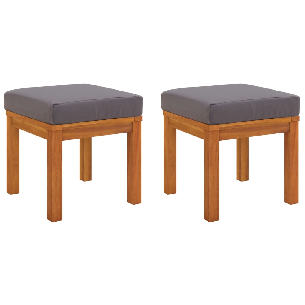 Set da Pranzo da Giardino 3pz con Cuscini Legno Massello Acacia - homemem39
