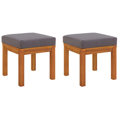 Set da Pranzo da Giardino 3pz con Cuscini Legno Massello Acacia - homemem39