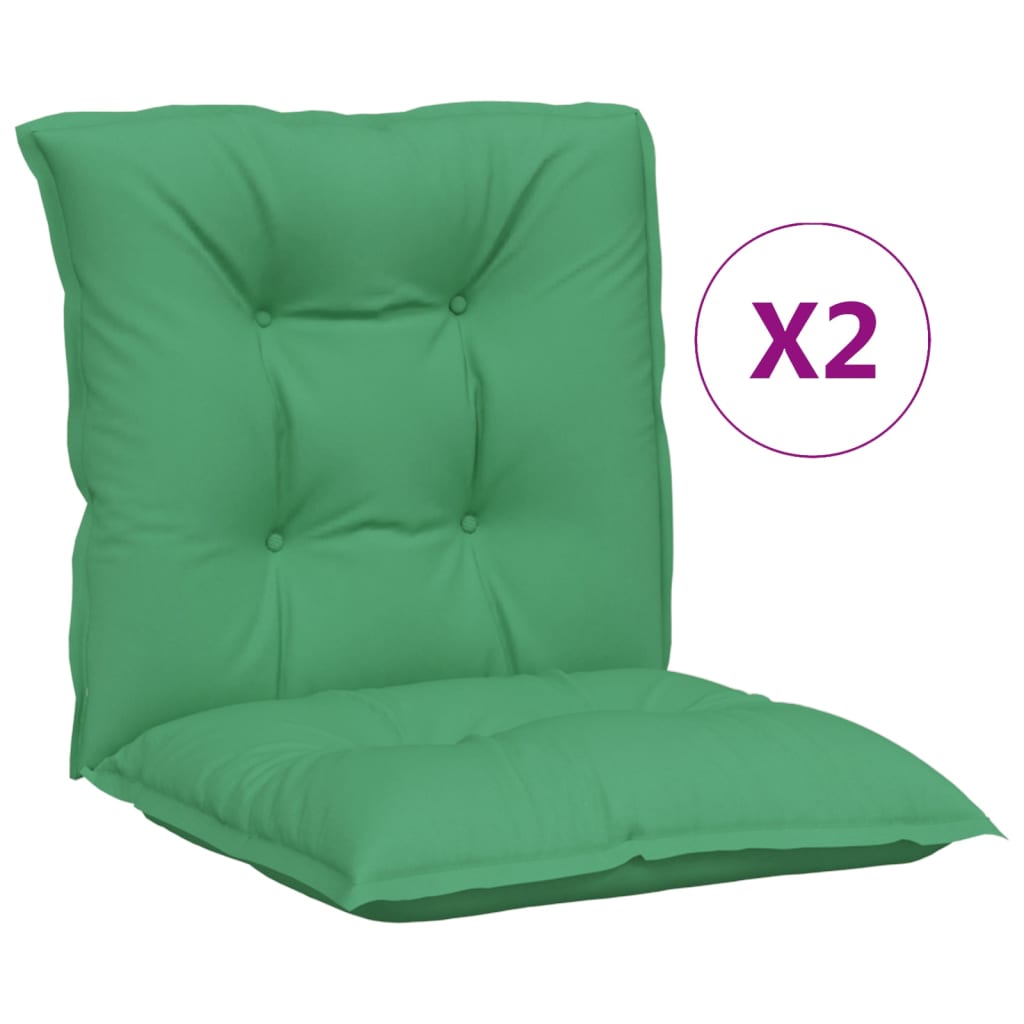 Cuscini per Sedia da Giardino 2 pz Verdi 100x50x7 cm in Tessuto | homemem39