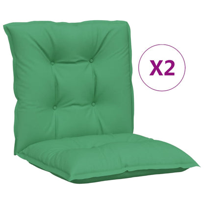 Cuscini per Sedia da Giardino 2 pz Verdi 100x50x7 cm in Tessuto | homemem39