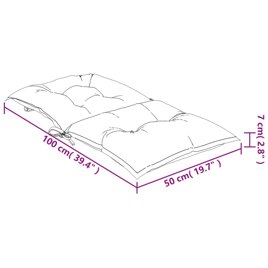 Cuscini per Sedia da Giardino 2 pz Verdi 100x50x7 cm in Tessuto | homemem39