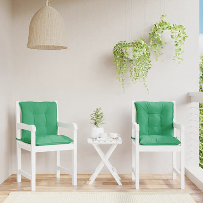 Cuscini per Sedia da Giardino 2 pz Verdi 100x50x7 cm in Tessuto | homemem39