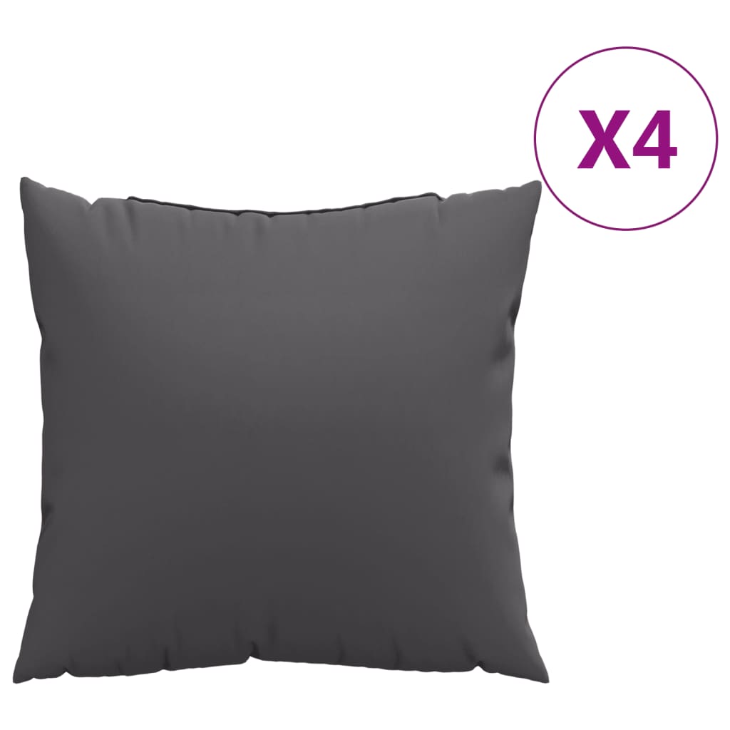 Cuscini per Divano 4 pz Antracite 40x40 cm in Tessuto | homemem39