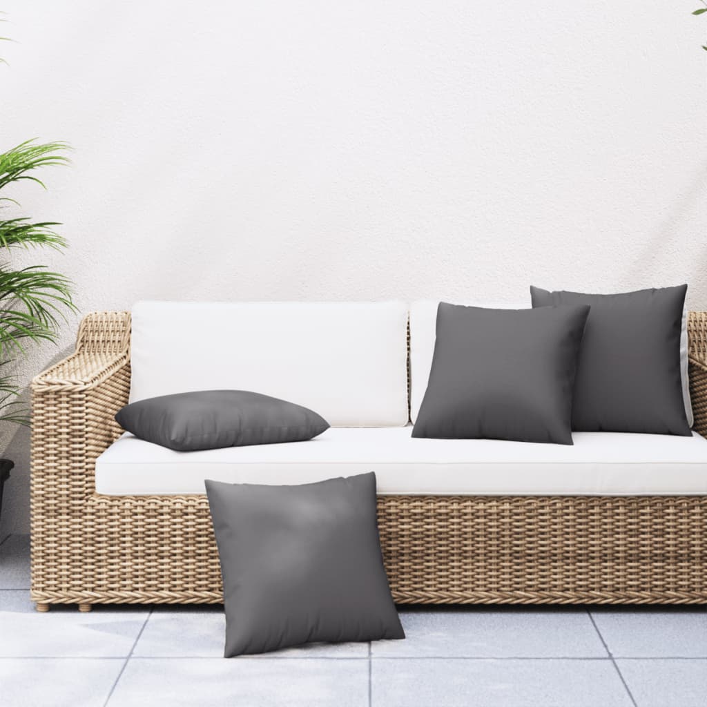 Cuscini per Divano 4 pz Antracite 40x40 cm in Tessuto | homemem39