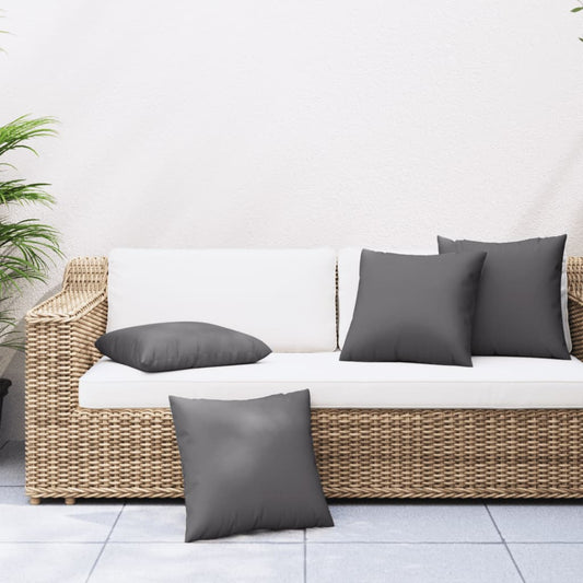 Cuscini per Divano 4 pz Antracite 40x40 cm in Tessuto | homemem39