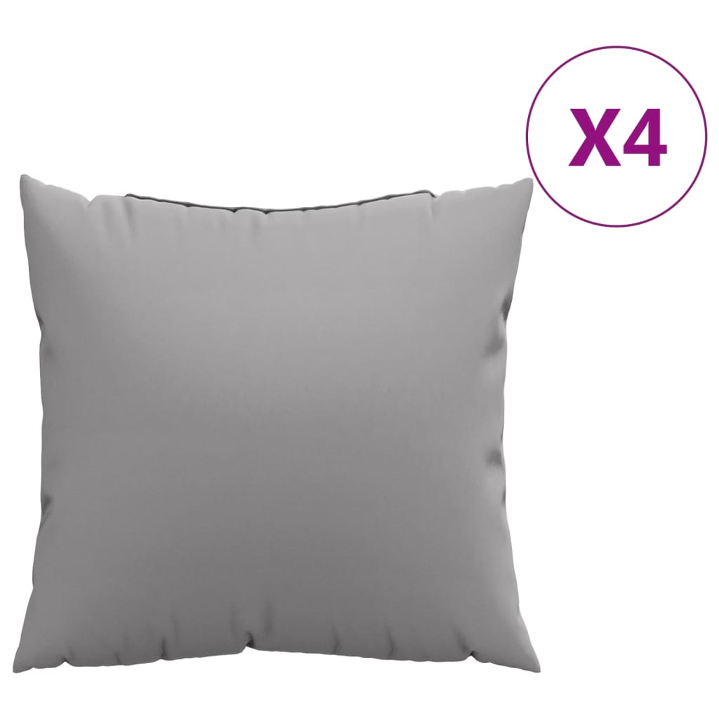 Cuscini per Divano 4 pz Grigio 40x40 cm in Tessuto | homemem39
