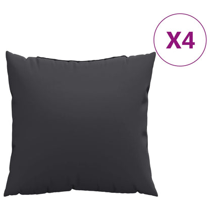 Cuscini per Divano 4 pz Neri 40x40 cm in Tessuto | homemem39