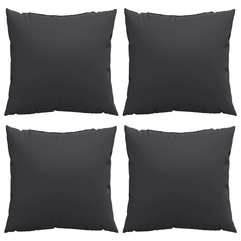 Cuscini per Divano 4 pz Neri 40x40 cm in Tessuto | homemem39