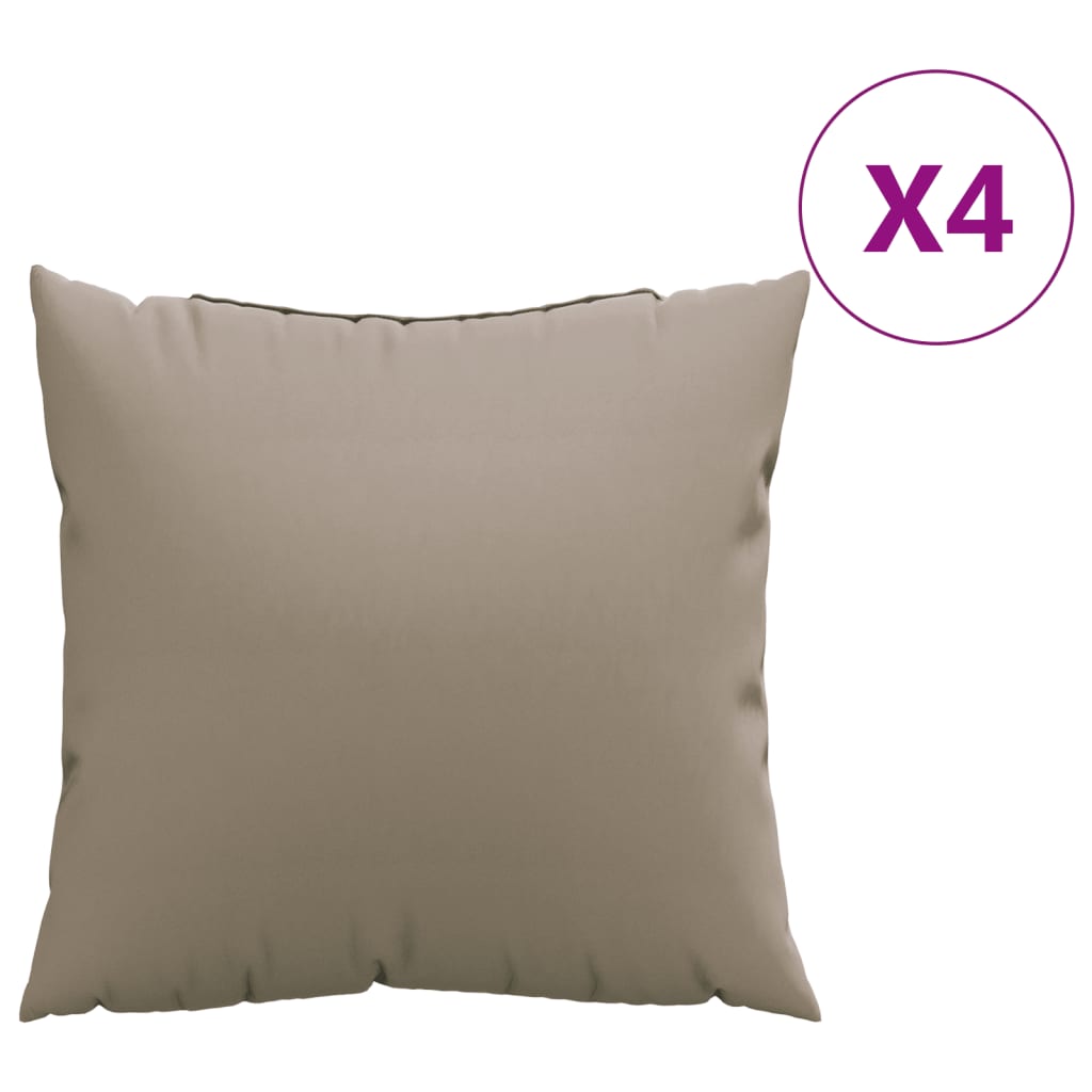 Cuscini per Divano 4 pz Tortora 40x40 cm in Tessuto | homemem39