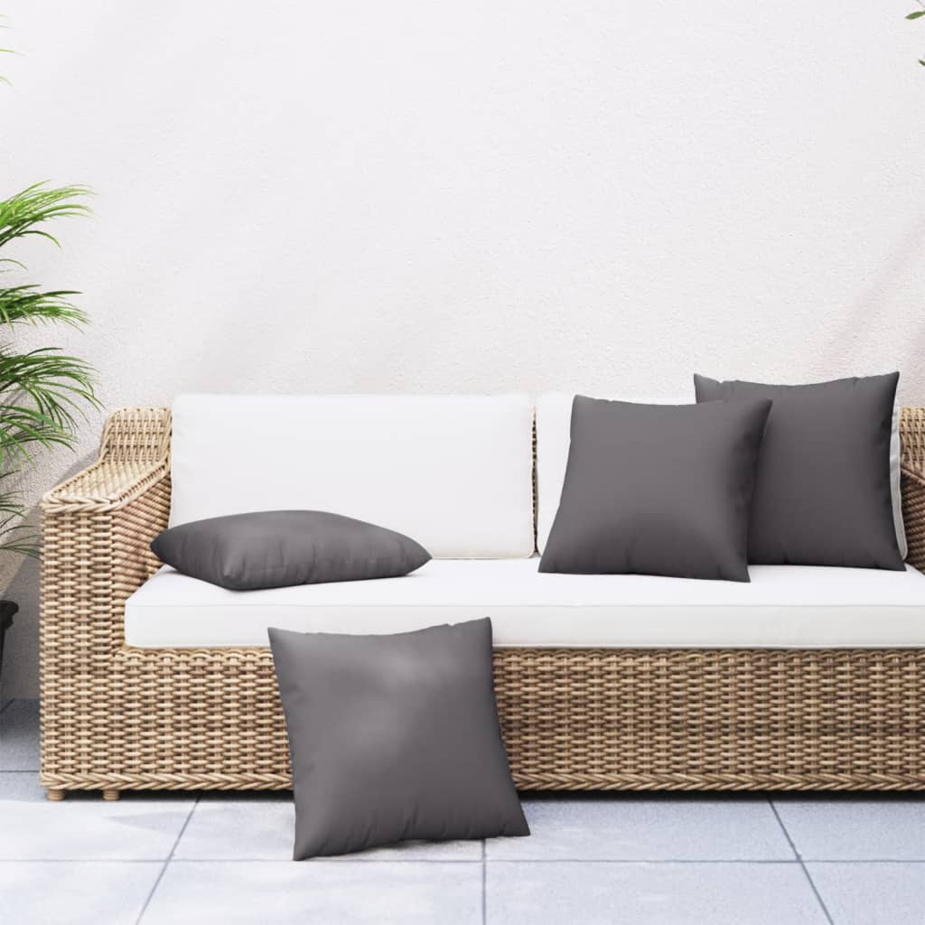 Cuscini per Divano 4 pz Antracite 50x50 cm in Tessuto | homemem39