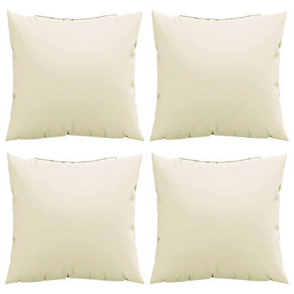 Cuscini per Divano 4 pz Crema 50x50 cm in Tessuto | homemem39