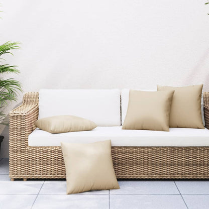 Cuscini per Divano 4 pz Beige 50x50 cm in Tessuto | homemem39