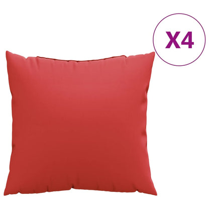 Cuscini per Divano 4 pz Rossi 50x50 cm in Tessuto | homemem39