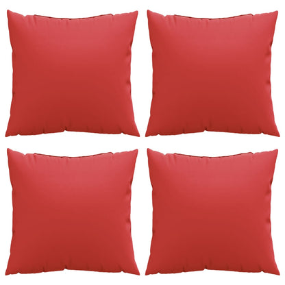 Cuscini per Divano 4 pz Rossi 50x50 cm in Tessuto | homemem39