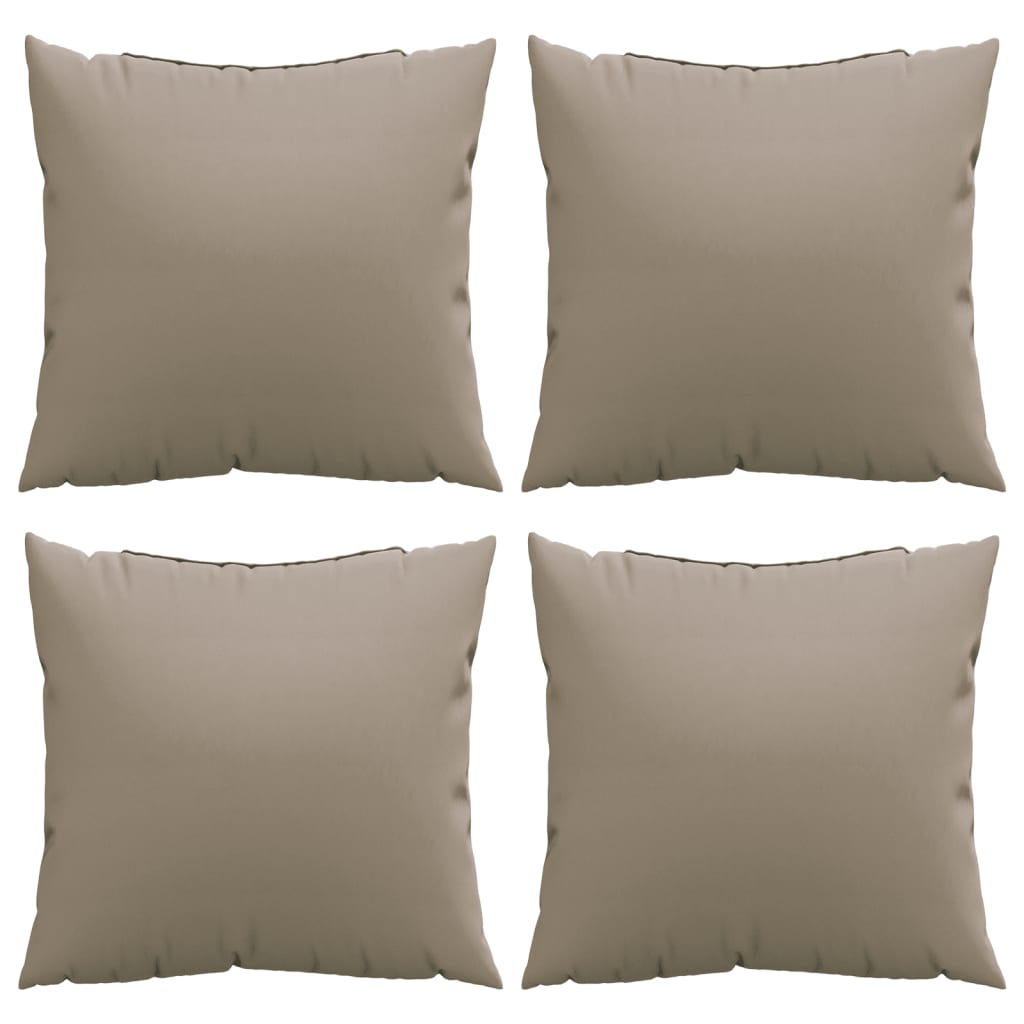Cuscini per Divano 4 pz Tortora 50x50 cm in Tessuto | homemem39
