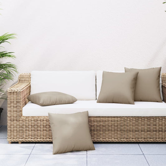 Cuscini per Divano 4 pz Tortora 50x50 cm in Tessuto | homemem39
