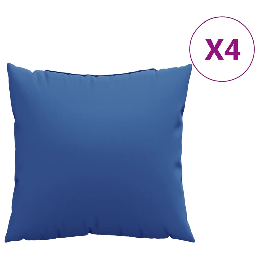 Cuscini per Divano 4 pz Blu Reale 50x50 cm in Tessuto | homemem39