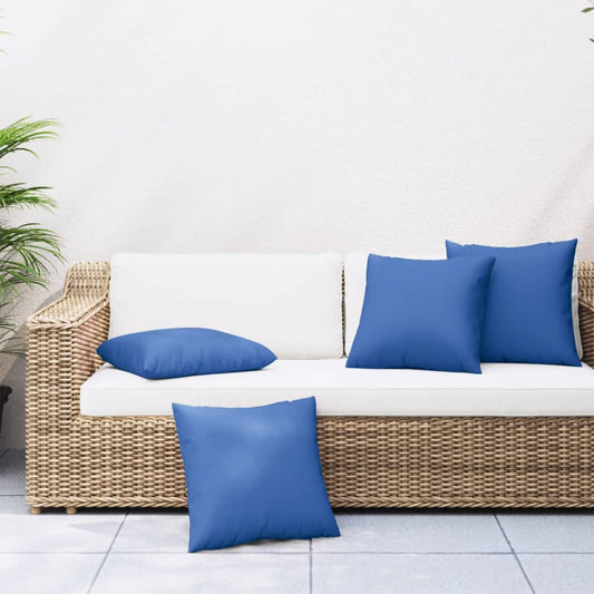 Cuscini per Divano 4 pz Blu Reale 50x50 cm in Tessuto | homemem39