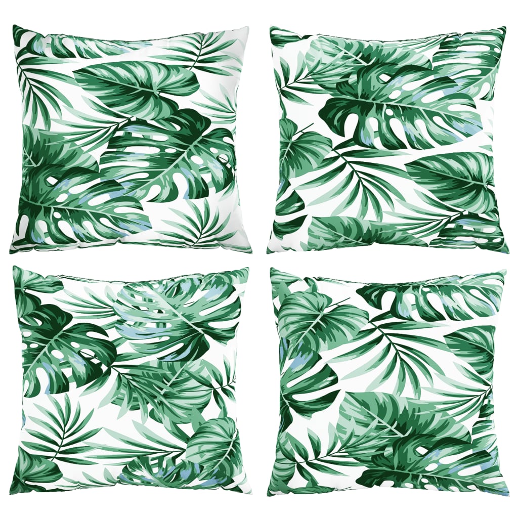 Cuscini per Divano 4 pz Motivo a Foglie 50x50 cm in Tessuto | homemem39