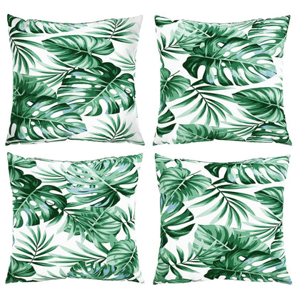 Cuscini per Divano 4 pz Motivo a Foglie 50x50 cm in Tessuto | homemem39