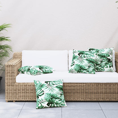 Cuscini per Divano 4 pz Motivo a Foglie 50x50 cm in Tessuto | homemem39