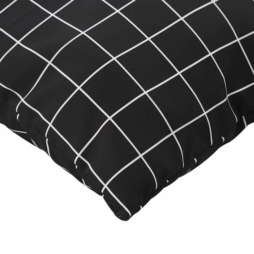 Cuscini Scatter a scacchi 4 pcs Quadro Nero 50 x 50 cm | homemem39