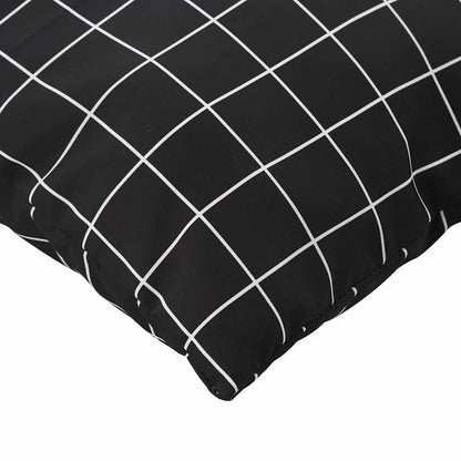 Cuscini Scatter a scacchi 4 pcs Quadro Nero 50 x 50 cm | homemem39