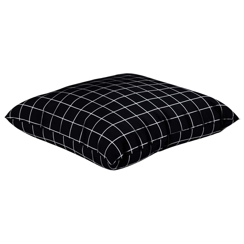 Cuscini Scatter a scacchi 4 pcs Quadro Nero 50 x 50 cm | homemem39