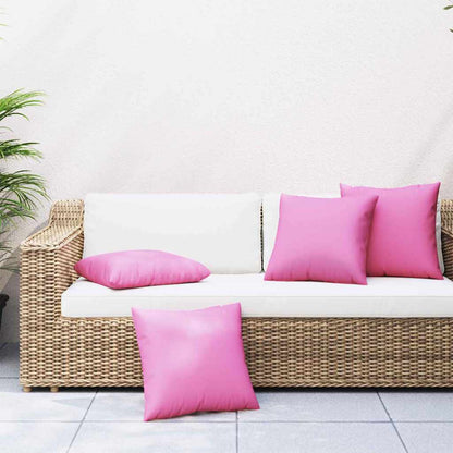 Cuscini Scatter 4 pcs Rosa 50 x 50 cm Tessuto in Poliestere | homemem39