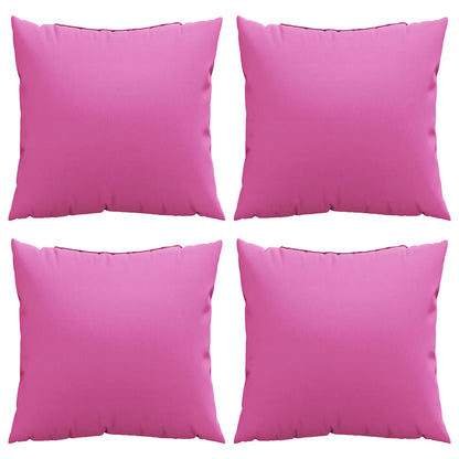 Cuscini Scatter 4 pcs Rosa 50 x 50 cm Tessuto in Poliestere | homemem39
