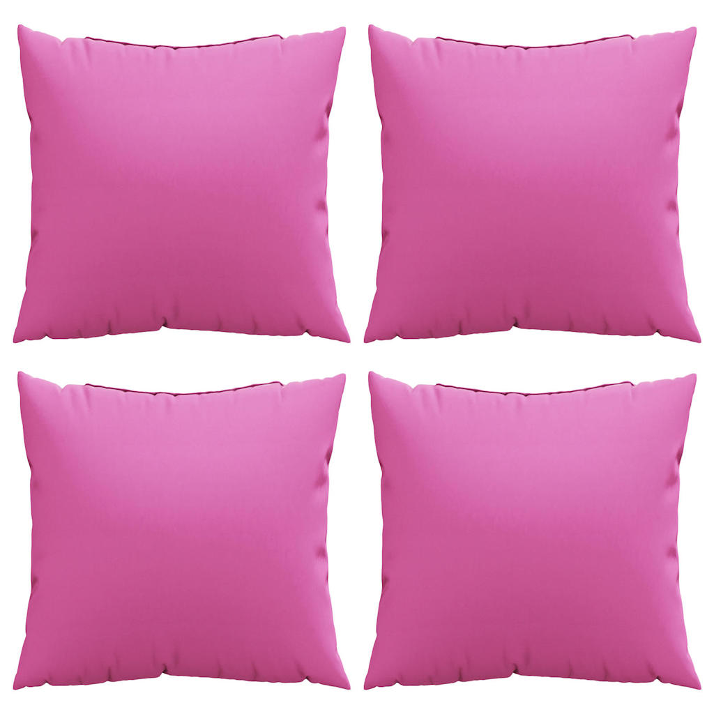 Cuscini Scatter 4 pcs Rosa 50 x 50 cm Tessuto in Poliestere